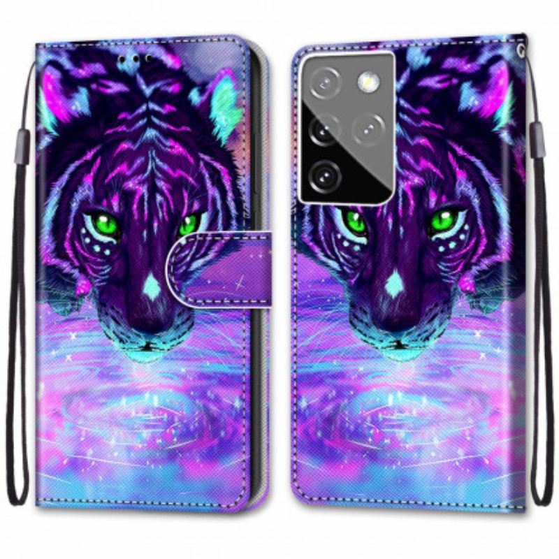 δερματινη θηκη Samsung Galaxy S21 Ultra 5G Magic Feline