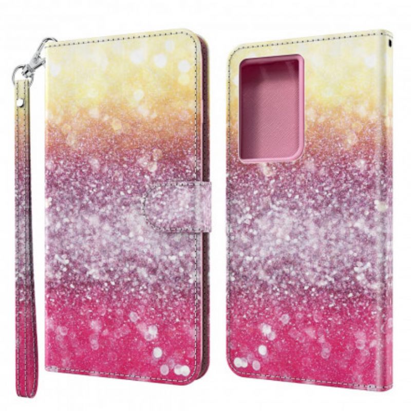 Κάλυμμα Samsung Galaxy S21 Ultra 5G Ματζέντα Glitter Gradient