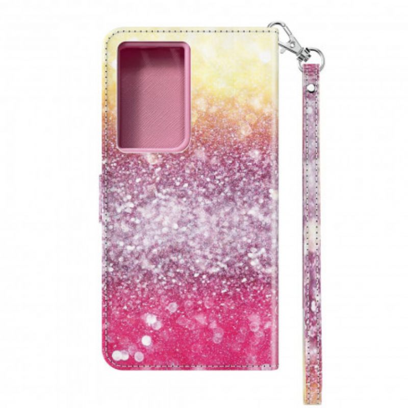 Κάλυμμα Samsung Galaxy S21 Ultra 5G Ματζέντα Glitter Gradient