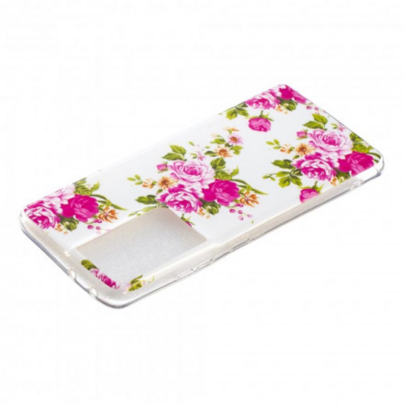 θηκη κινητου Samsung Galaxy S21 Ultra 5G Fluorescent Liberty Flowers