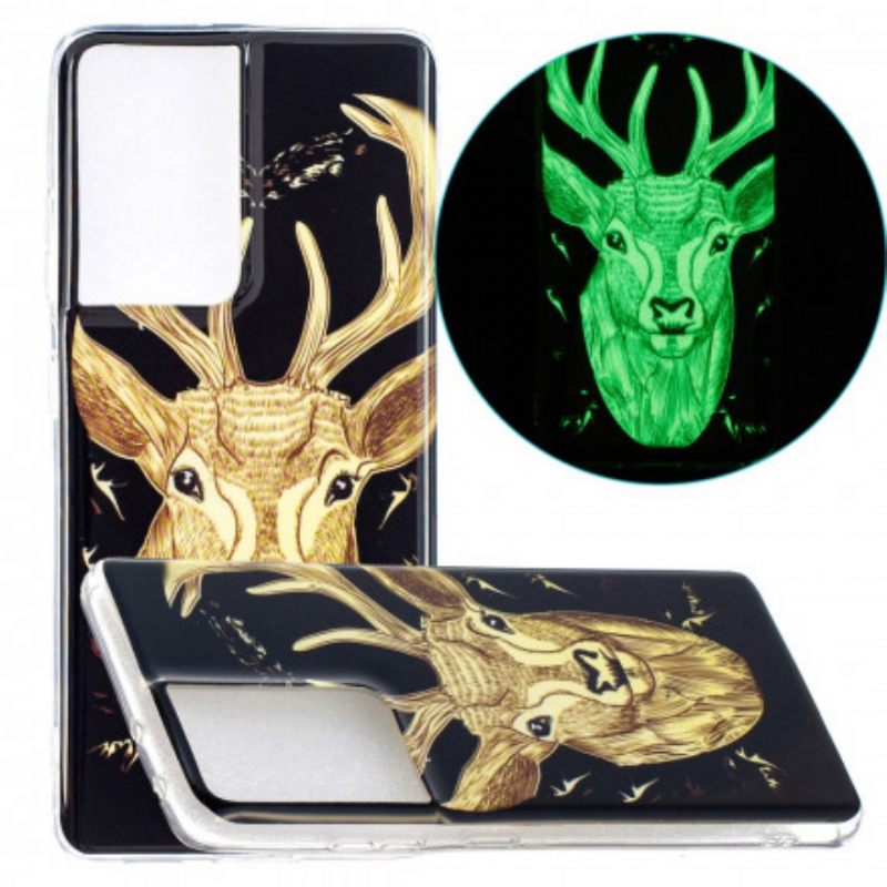 Θήκη Samsung Galaxy S21 Ultra 5G Fluorescent Majestic Stag