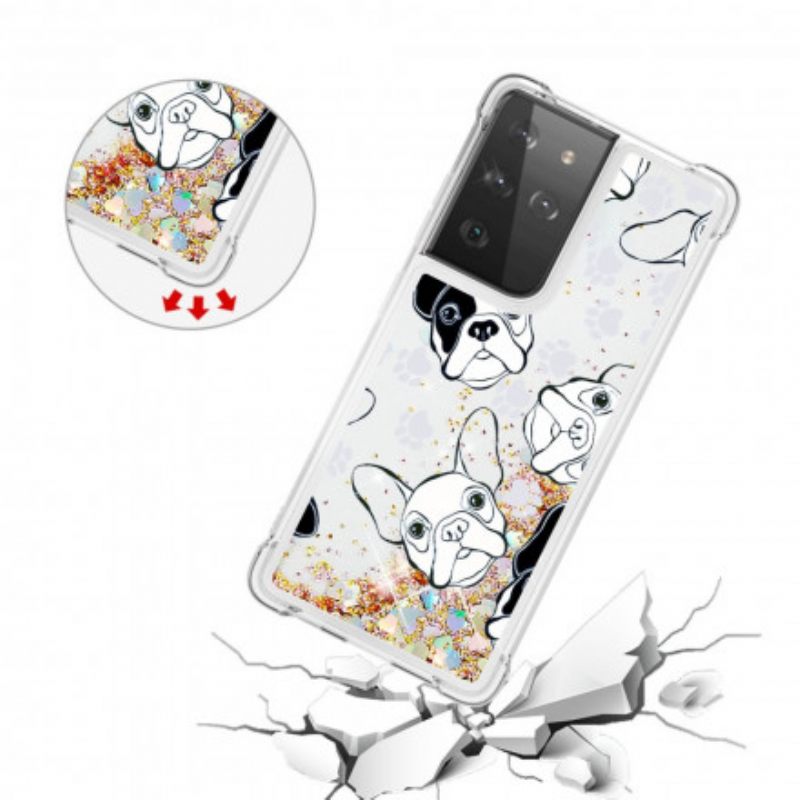 Θήκη Samsung Galaxy S21 Ultra 5G Mr Dog Glitter