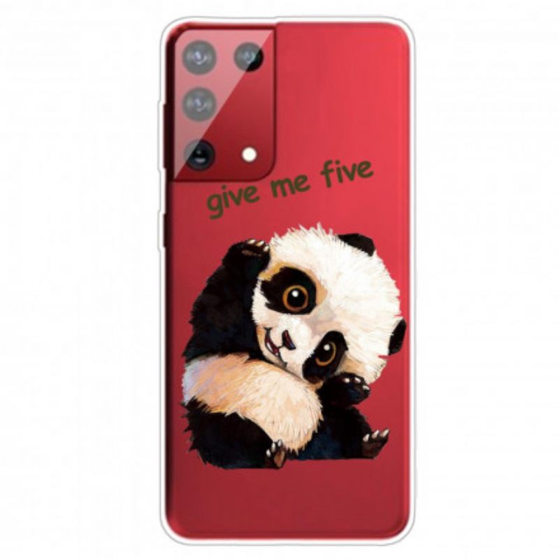 Θήκη Samsung Galaxy S21 Ultra 5G Panda Give Me Five