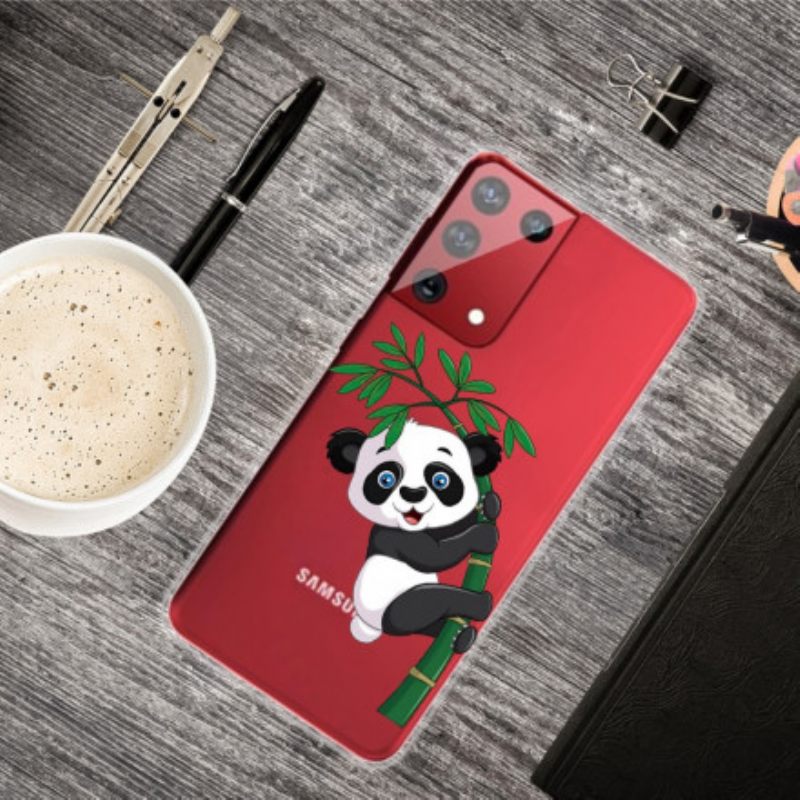 Θήκη Samsung Galaxy S21 Ultra 5G Panda On Bamboo