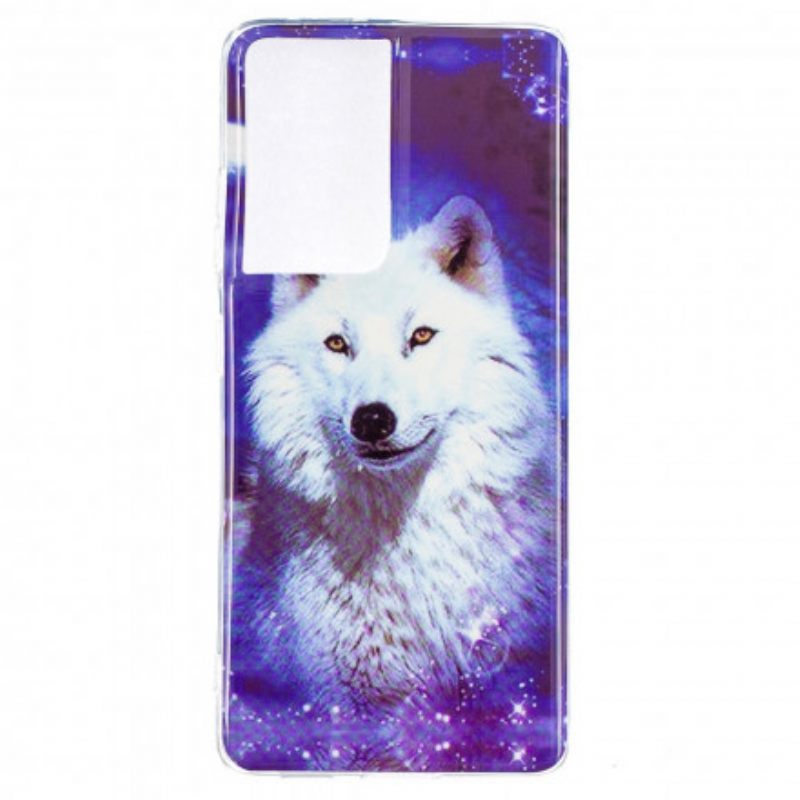 Θήκη Samsung Galaxy S21 Ultra 5G Σειρά Fluorescent Wolf