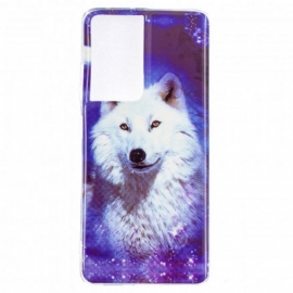 Θήκη Samsung Galaxy S21 Ultra 5G Σειρά Fluorescent Wolf