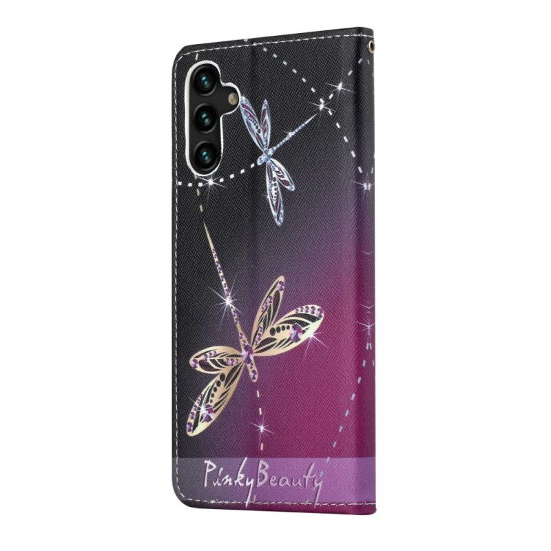 Κάλυμμα Samsung Galaxy A13 5G με κορδονι Strappy Dragonflies