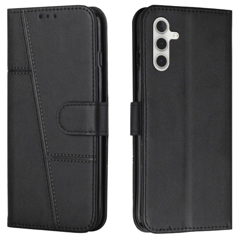 Κάλυμμα Samsung Galaxy A13 5G με κορδονι Strappy Geo Leather Effect