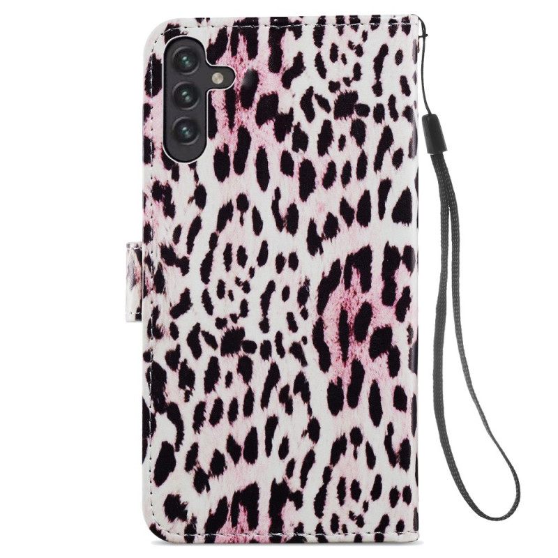 Θήκη Flip Samsung Galaxy A13 5G Leopard Print