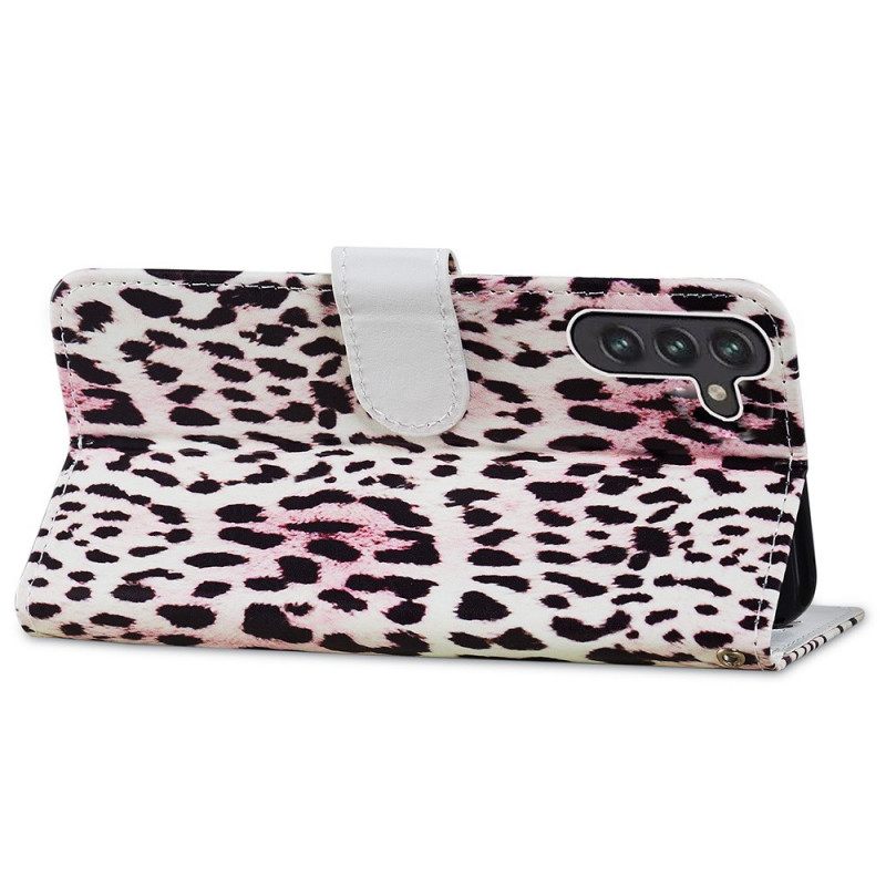 Θήκη Flip Samsung Galaxy A13 5G Leopard Print