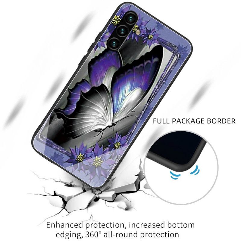 θηκη κινητου Samsung Galaxy A13 5G Μωβ Butterfly Tempered Glass