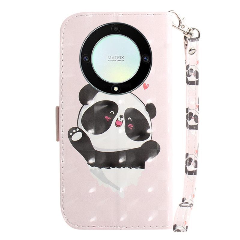 Κάλυμμα Honor Magic 5 Lite με κορδονι Panda Love With Lanyard