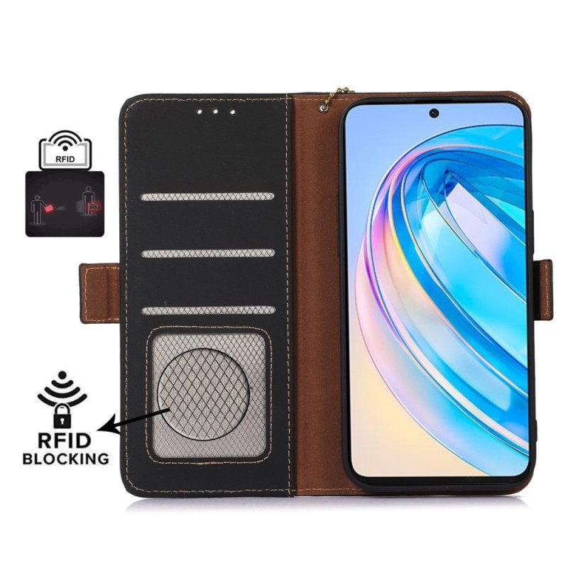 Θήκη Flip Honor Magic 5 Lite Λειτουργία Rfid Από Γνήσιο Δέρμα