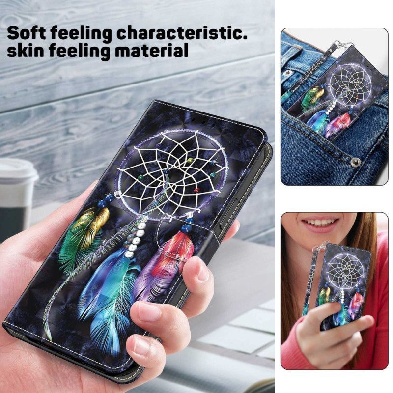 δερματινη θηκη Samsung Galaxy A14 / A14 5G με κορδονι Strap Dream Catcher