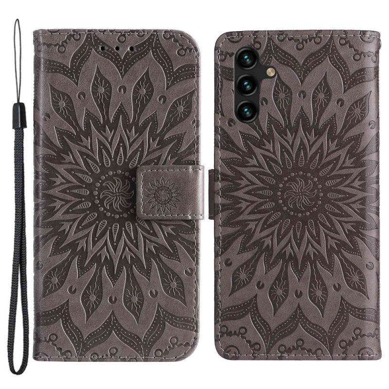 Κάλυμμα Samsung Galaxy A14 / A14 5G Mandala Sun Με Κορδόνι