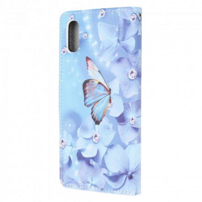 Κάλυμμα Samsung Galaxy XCover 5 με κορδονι Diamond Strap Butterflies