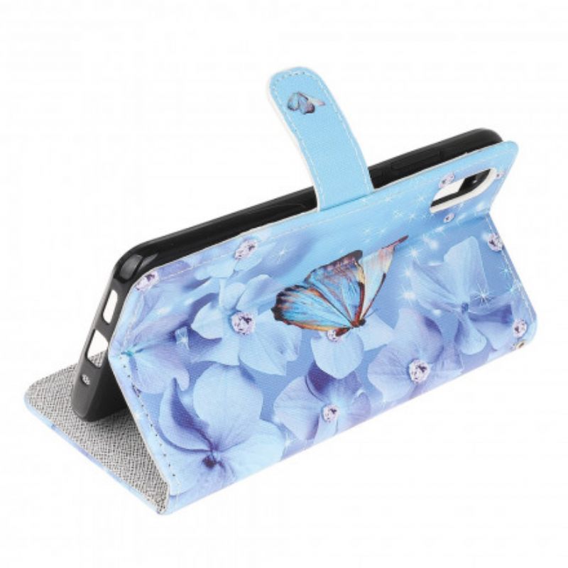 Κάλυμμα Samsung Galaxy XCover 5 με κορδονι Diamond Strap Butterflies