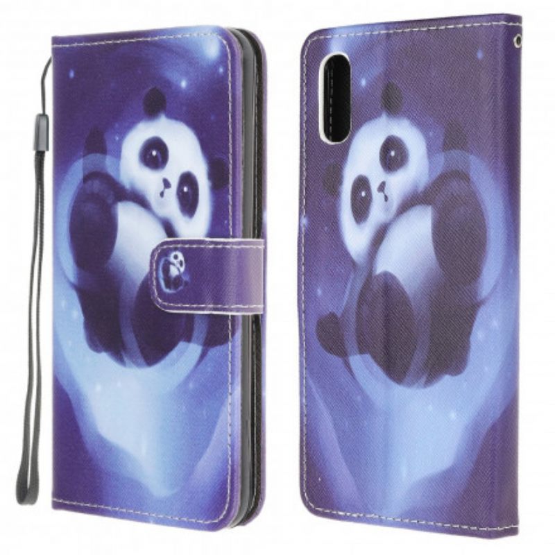 Κάλυμμα Samsung Galaxy XCover 5 με κορδονι Διαστημικό Panda Με Κορδόνι