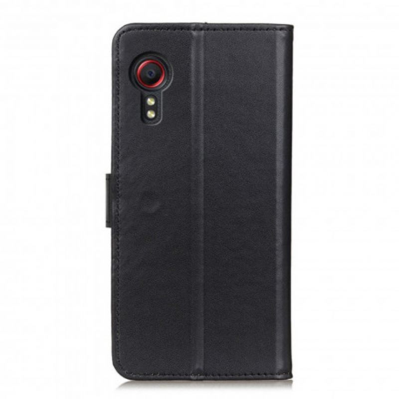 Κάλυμμα Samsung Galaxy XCover 5 Μονό Litchi Faux Leather