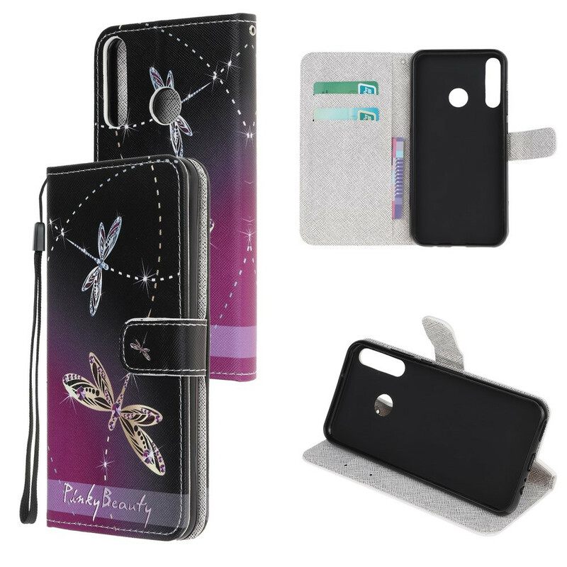 Κάλυμμα Huawei P40 Lite E / Huawei Y7p με κορδονι Strappy Dragonflies