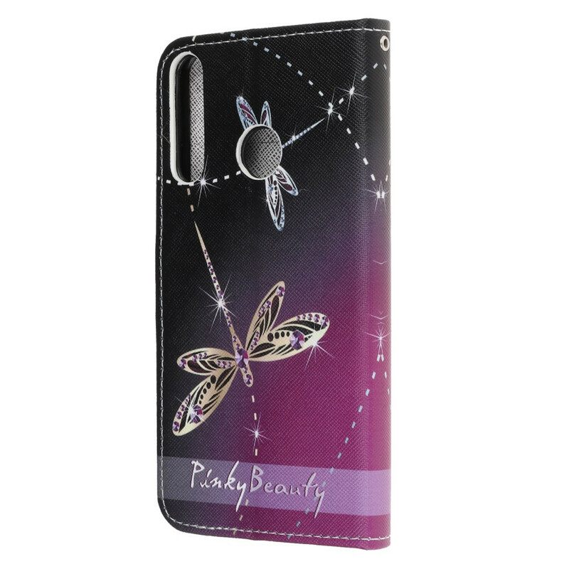 Κάλυμμα Huawei P40 Lite E / Huawei Y7p με κορδονι Strappy Dragonflies