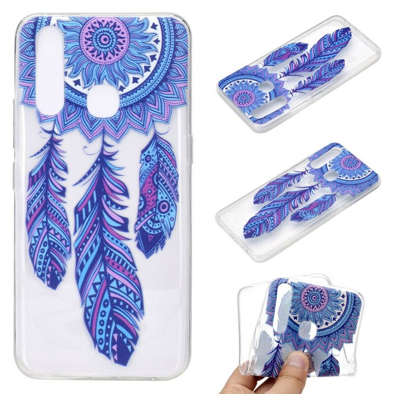 Θήκη Huawei P40 Lite E / Huawei Y7p Διαφανή Dreamcatcher Blue Feathers