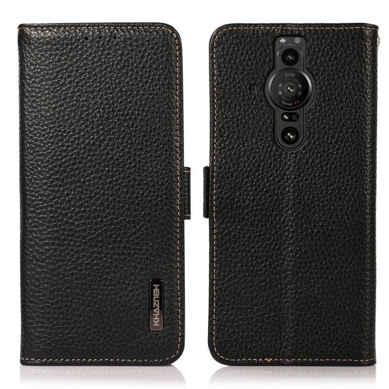 Κάλυμμα Sony Xperia Pro-I Litchi Leather Khazneh Rfid