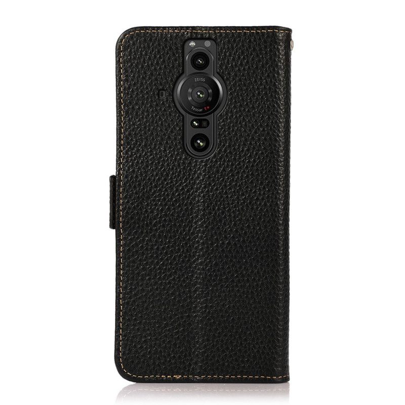 Κάλυμμα Sony Xperia Pro-I Litchi Leather Khazneh Rfid