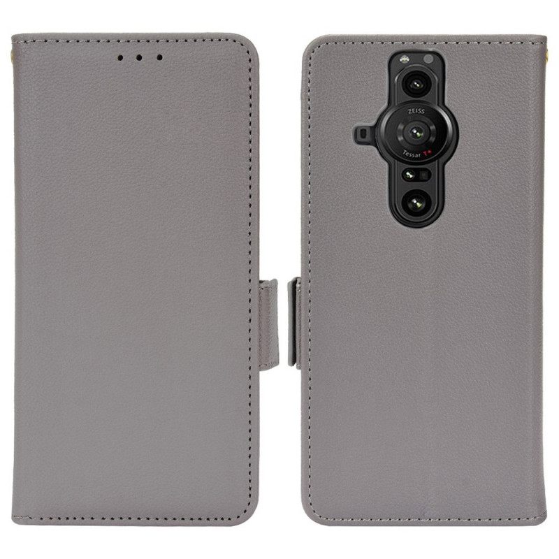 Θήκη Flip Sony Xperia Pro-I Premium Leather Effect Litchi