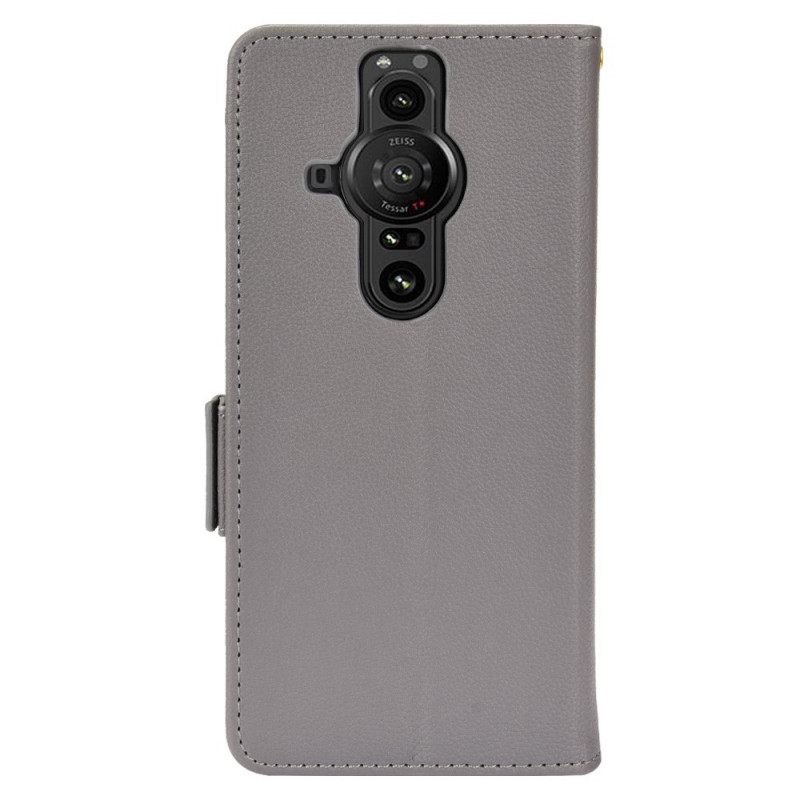 Θήκη Flip Sony Xperia Pro-I Premium Leather Effect Litchi