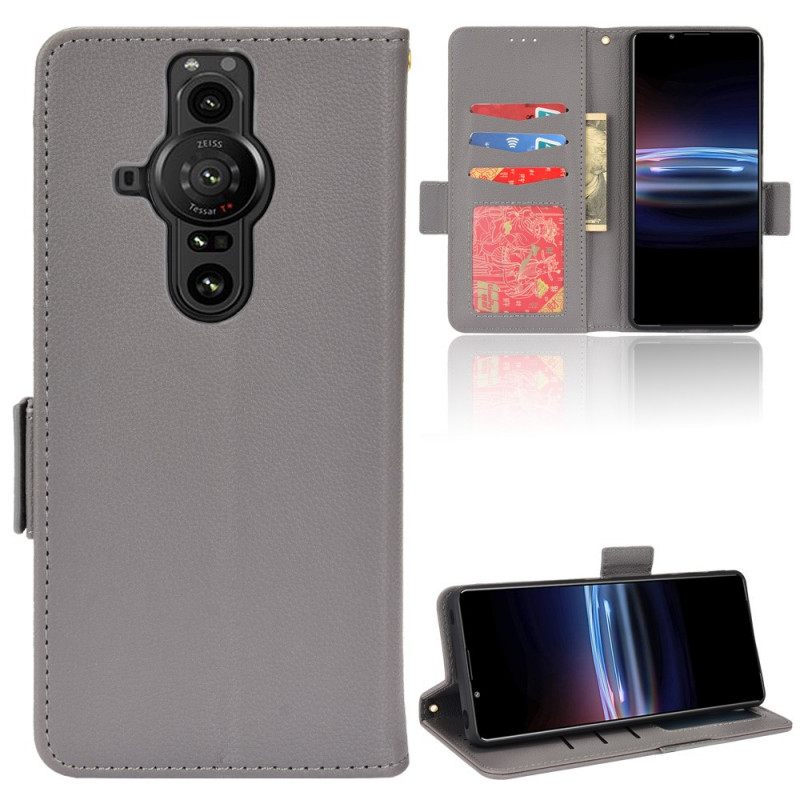 Θήκη Flip Sony Xperia Pro-I Premium Leather Effect Litchi