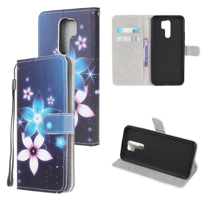 Κάλυμμα Xiaomi Redmi 9 με κορδονι Lunar Strap Flowers