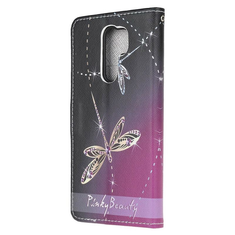 Κάλυμμα Xiaomi Redmi 9 με κορδονι Strappy Dragonflies