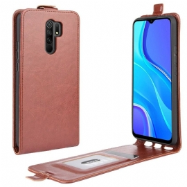 Κάλυμμα Xiaomi Redmi 9 Θήκη Flip Πτυσσόμενο Εφέ Δέρματος