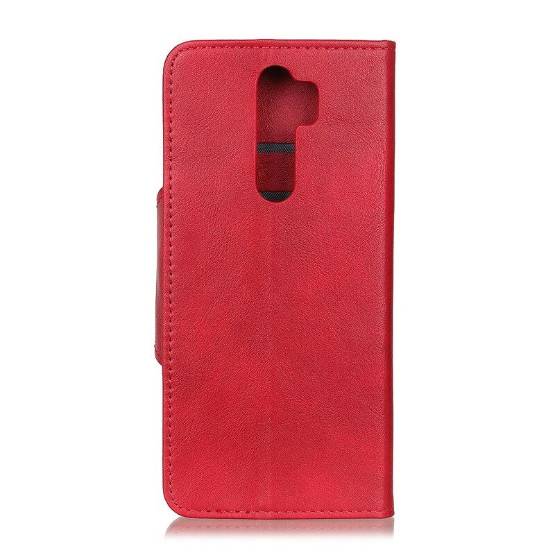 Θήκη Flip Xiaomi Redmi 9 Vintage Faux Δέρμα Και Κουμπί