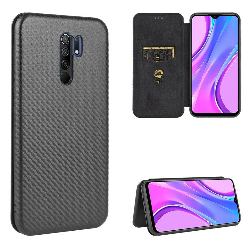 θηκη κινητου Xiaomi Redmi 9 Θήκη Flip Έγχρωμη Σιλικόνη Άνθρακα