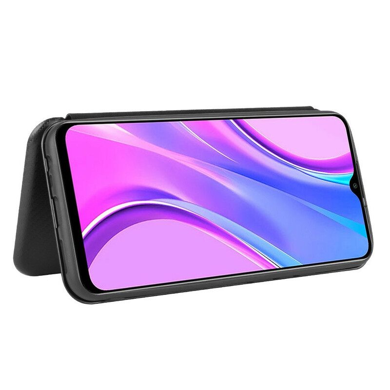 θηκη κινητου Xiaomi Redmi 9 Θήκη Flip Έγχρωμη Σιλικόνη Άνθρακα