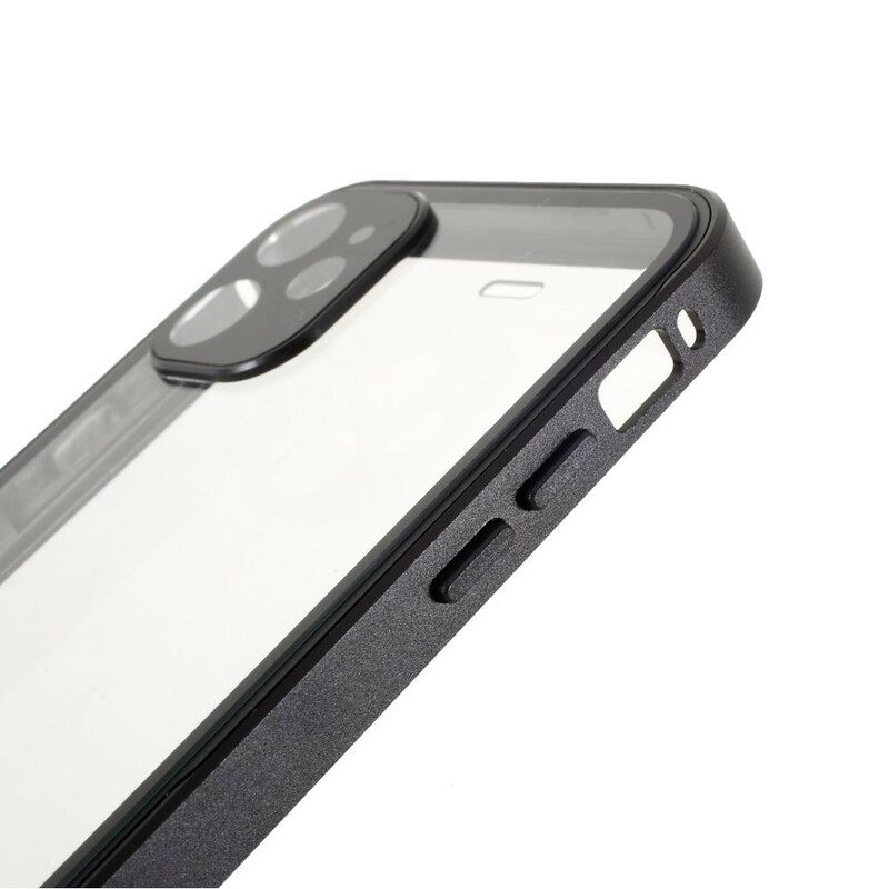 Θήκη iPhone 12 Mini Ακμές Από Μέταλλο Και Σκληρυμένο Γυαλί