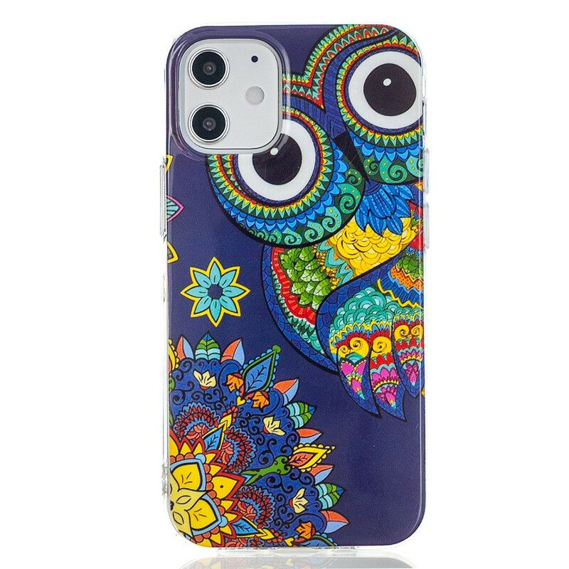 Θήκη iPhone 12 Mini Fluorescent Owl Mandala