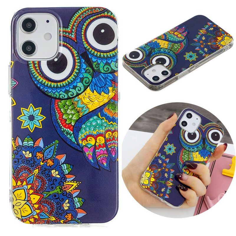 Θήκη iPhone 12 Mini Fluorescent Owl Mandala