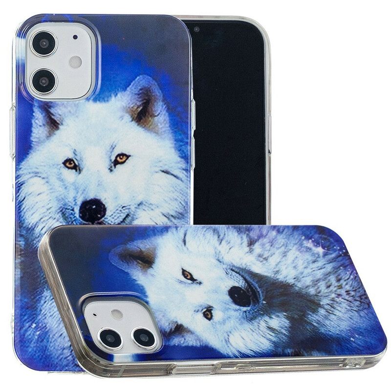 Θήκη iPhone 12 Mini Σειρά Fluorescent Wolf