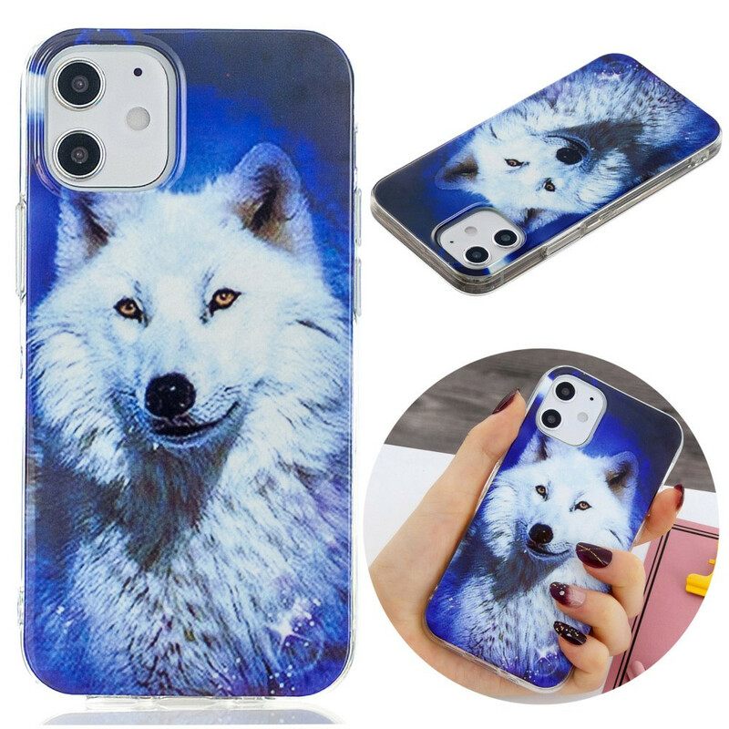 Θήκη iPhone 12 Mini Σειρά Fluorescent Wolf