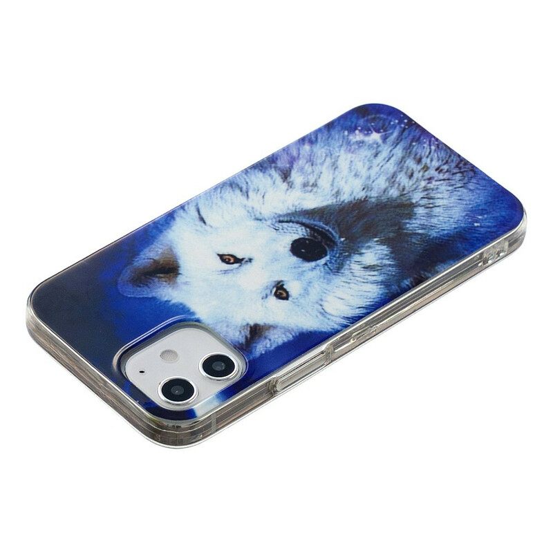 Θήκη iPhone 12 Mini Σειρά Fluorescent Wolf