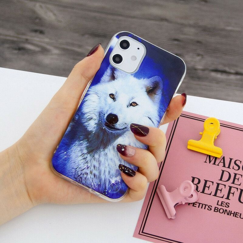 Θήκη iPhone 12 Mini Σειρά Fluorescent Wolf