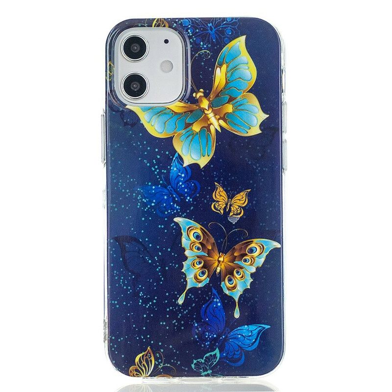 θηκη κινητου iPhone 12 Mini Σειρά Fluorescent Butterflies