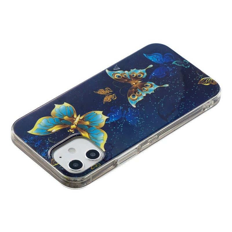 θηκη κινητου iPhone 12 Mini Σειρά Fluorescent Butterflies