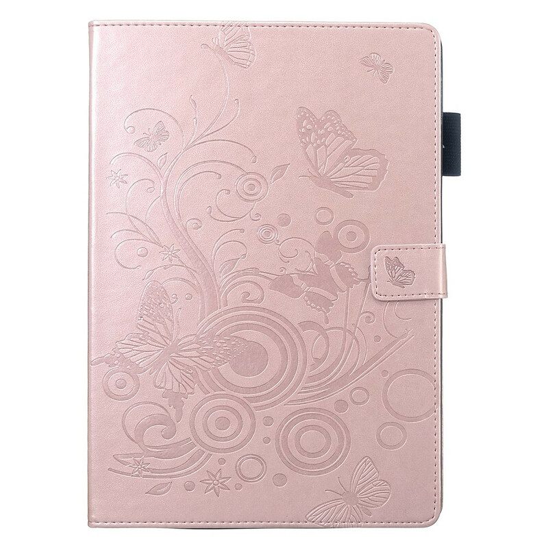 Κάλυμμα iPad 10.2" (2020) (2019) / Air 10.5" / Pro 10.5" Sleep Leather Effect Butterflies