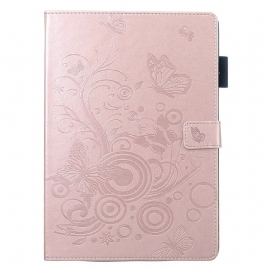 Κάλυμμα iPad 10.2" (2020) (2019) / Air 10.5" / Pro 10.5" Sleep Leather Effect Butterflies