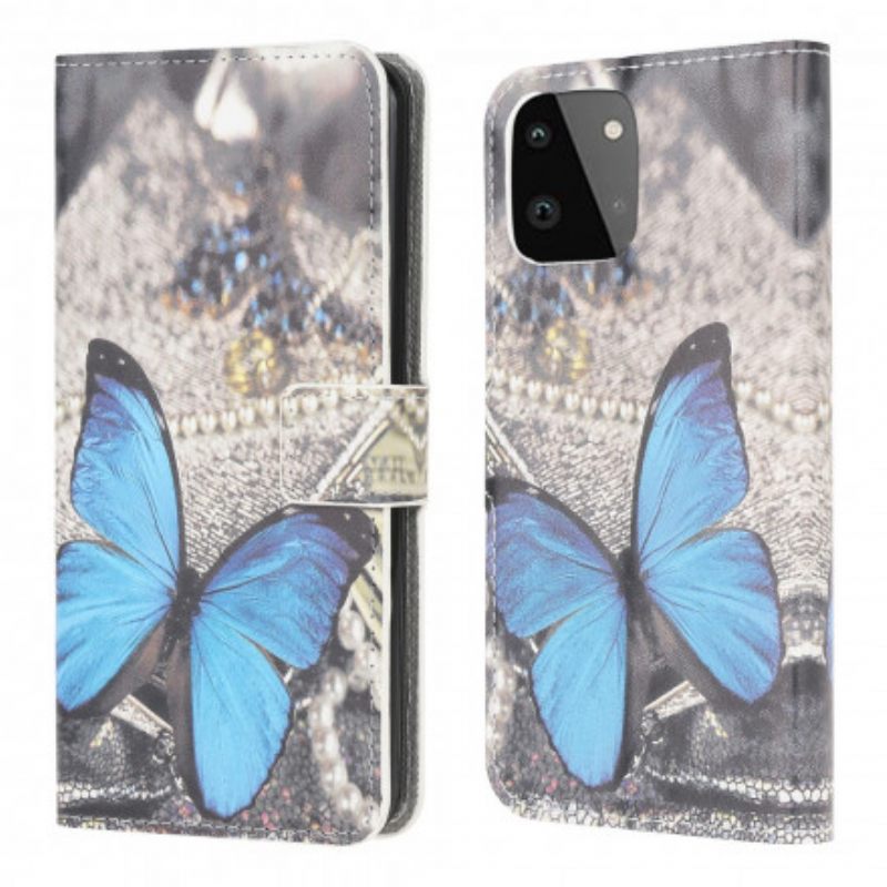 Κάλυμμα Samsung Galaxy A22 5G Blue Prestige Butterfly