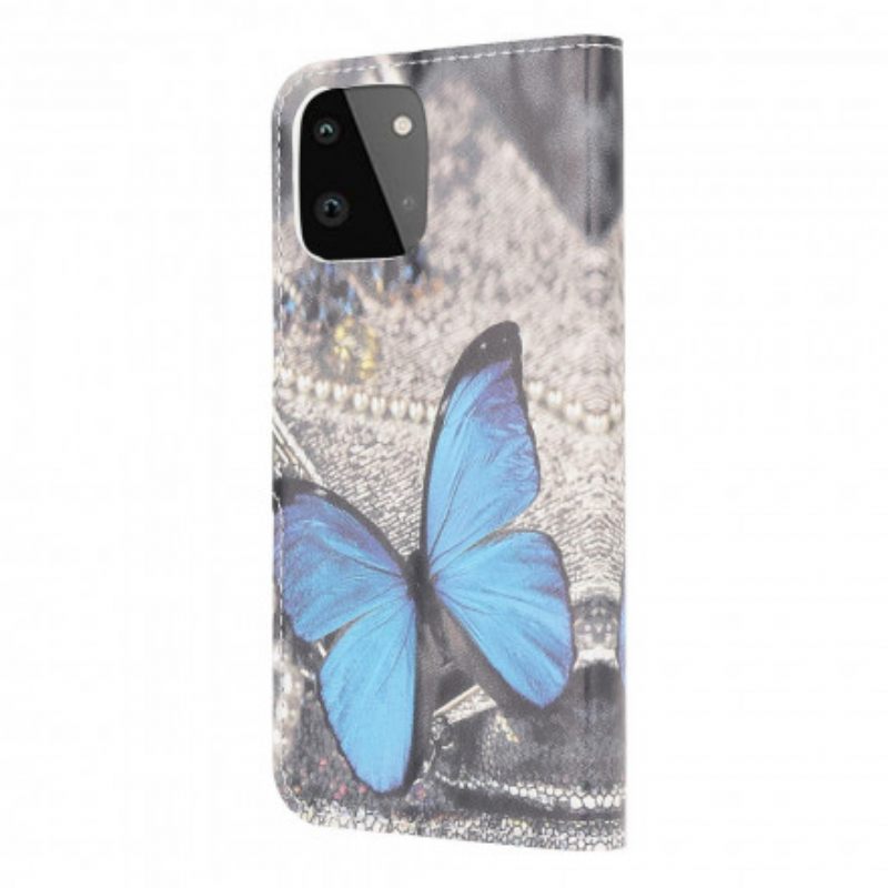 Κάλυμμα Samsung Galaxy A22 5G Blue Prestige Butterfly